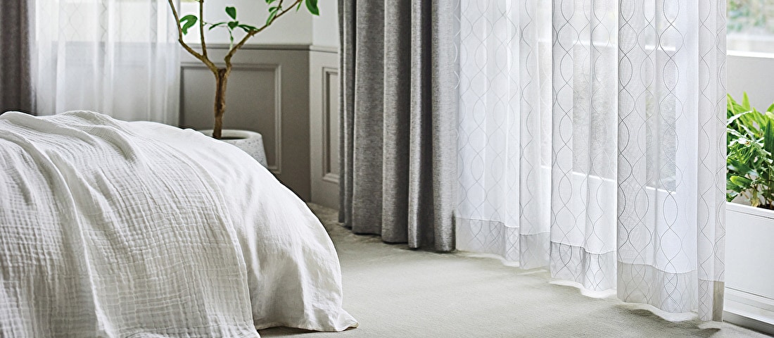 立体的な曲線が美しいレースカーテン | イメージから探す